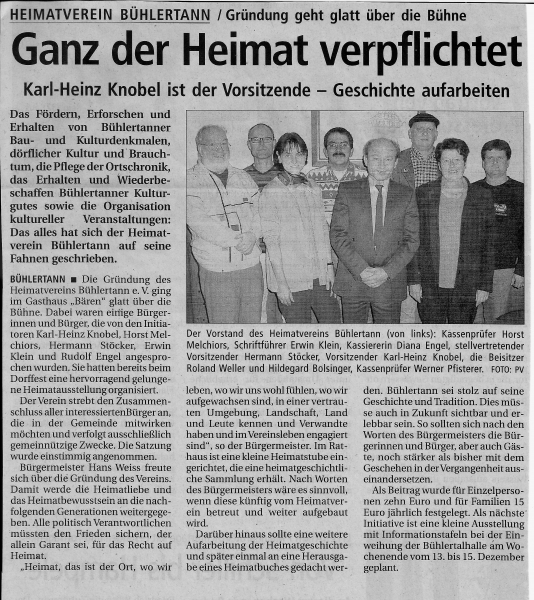 Gründung Heimatverein 2002